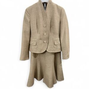 Akris Punto Beige silk dress with blazer